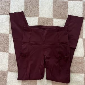Lululemon Fast and Free Legging 25”, Size 4